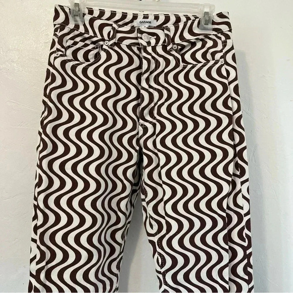 New with tags! Garage Retro 70s Wavy Print Bootcut Pants Size 3 - Picture 4 of 9